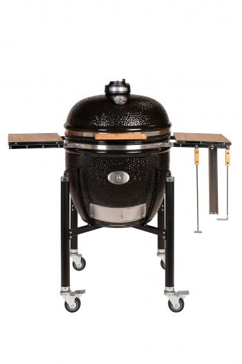 MONOLITH BBQ GURU EDITION LeCHEF Čierna s vozíkom a bočnými policami Ø 72 cm